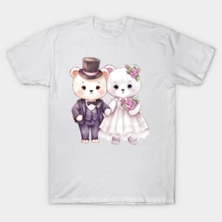 Polar bear Couple Gets Married T-Shirt